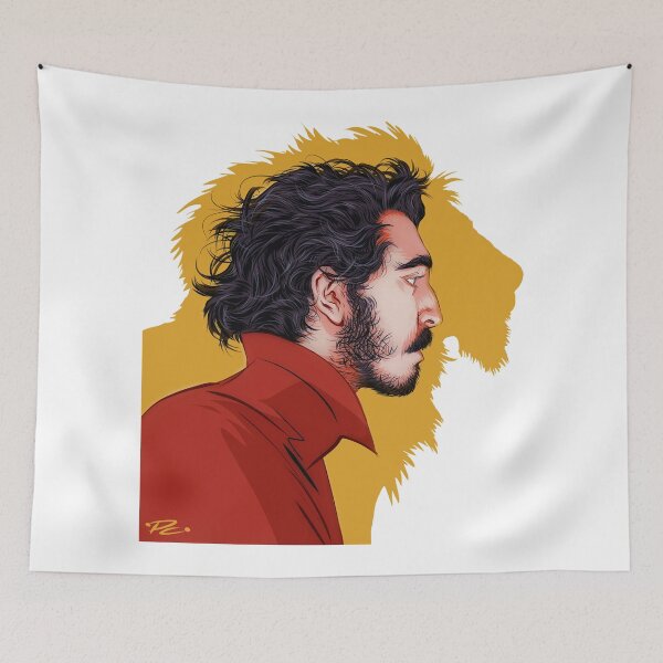 Item preview, Dev Patel - An illustration by Paul Cemmick designed and sold by TIGERDAVER.