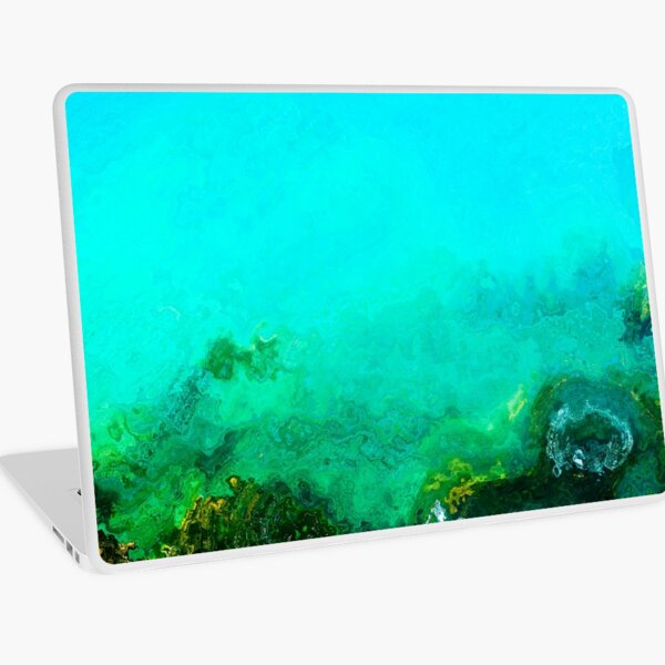 Deep underwater blue green pattern Laptop Skin