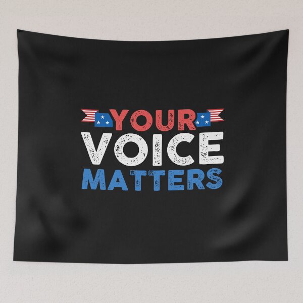 Item preview, Your Voice Matters Call to Vote American Flag Colors US President Election 2020 Motivational Quote for Voter designed and sold by alenaz.