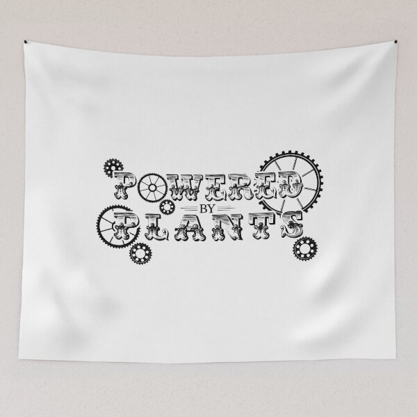 Item preview, "Powdered by Plant" Steampunk Style Black Vegan Victorian  designed and sold by LaDolceVegan.