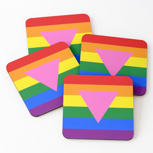 Item preview, Rainbow Flag Pink Triangle P flag designed and sold by mamazita.