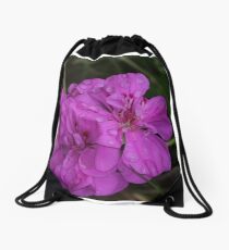 Pink geranium Drawstring Bag