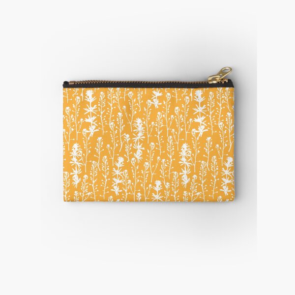 Item preview, White frost. Wild herbs seamless pattern. White herbal silhouette on yellow. Stay wild. Wild life designed and sold by Yulia Chepurova.