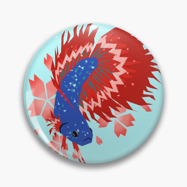 Item preview, crowntail betta with sakura petals  designed and sold by Sealhausstore.