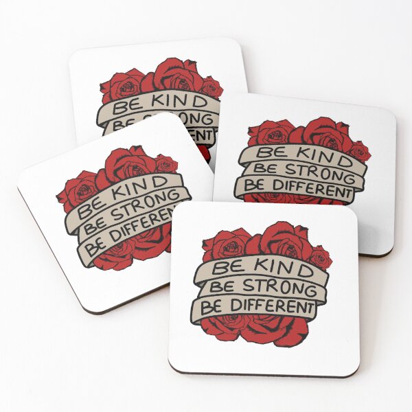 Item preview,  Be Kind Be Strong Be Different Red Flowers designed and sold by Puffoo.
