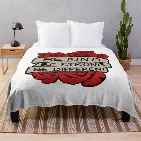 Item preview,  Be Kind Be Strong Be Different Red Flowers designed and sold by Puffoo.