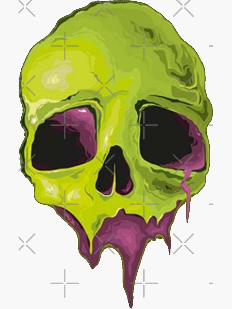 "Green Skulls" Sticker by artmaster1 Redbubble