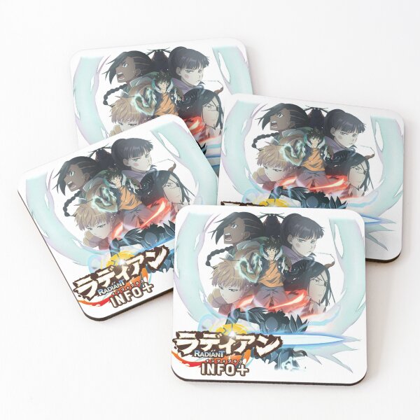 Radiant anime logo Coasters (Set of 4)