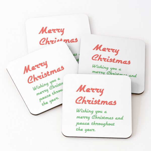 Item preview,  Merry Christmas quotes wishes Red-green font  designed and sold by ArtofDaniel-.