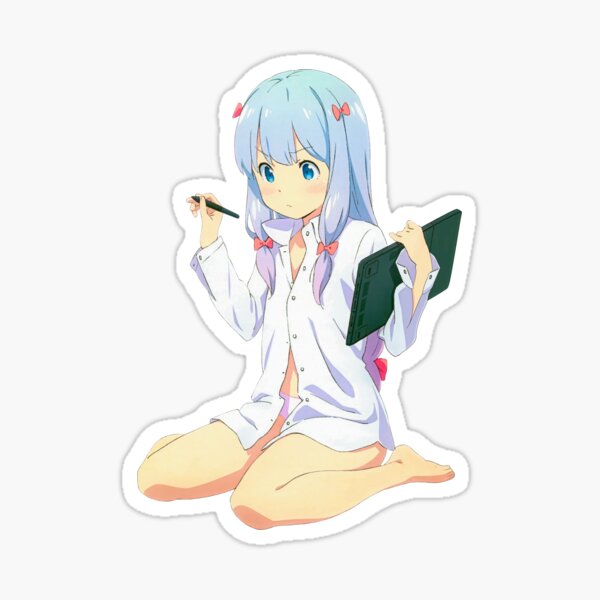 Kawaii anime girl Eromanga Sensei. Lovely Sagiri Izumi with a very cute face and deep blue eyes. | Manga, ecchi. Sticker