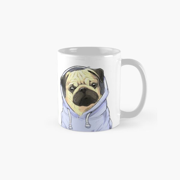 pug blue Mug classique