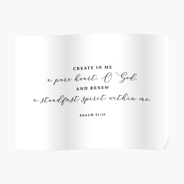 Psalm 51 10 Posters | Redbubble