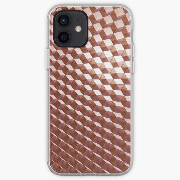 Brownish Rose Gold Geometric Zigzag Abstract Pattern iPhone Soft Case