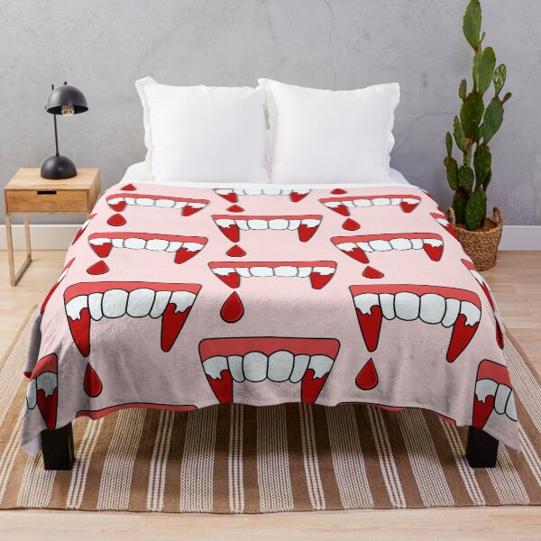 Item preview, Pink Vampire fangs with blood drip designed and sold by MeliCollective.