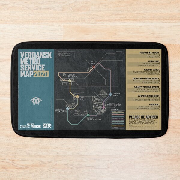 Item preview, COD WARZONE SUBWAY MAP designed and sold by Lowkey Fortnite Tees.