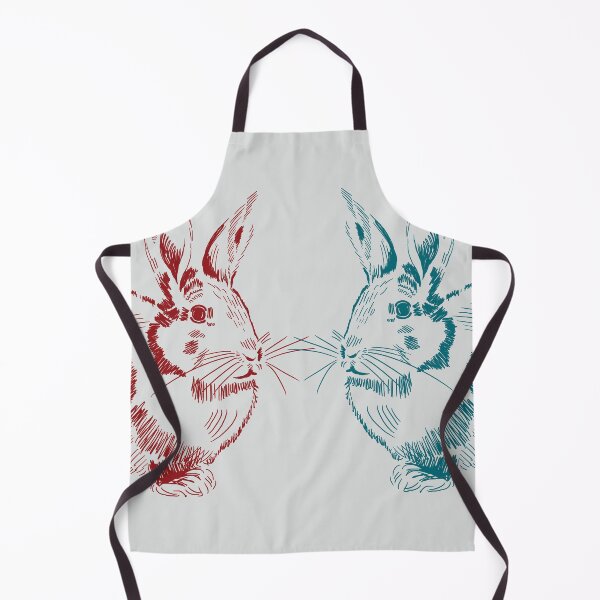 Item preview, Two rabbits drawing on the white background designed and sold by korasi.