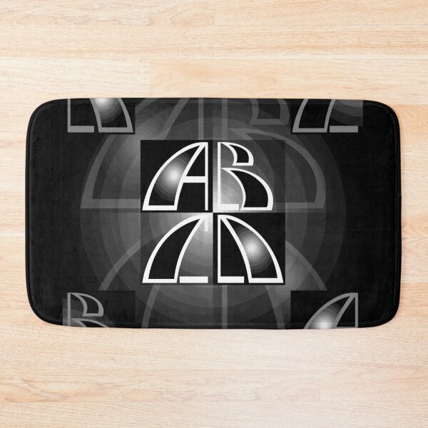 Item preview, Composition of letters ABCD black-gray-white seamless pattern. designed and sold by Liza-RKS.