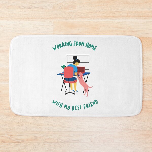 Item preview, Working From Home With My Best Friend designed and sold by HappyFunnyTees.