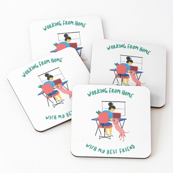 Item preview, Working From Home With My Best Friend designed and sold by HappyFunnyTees.