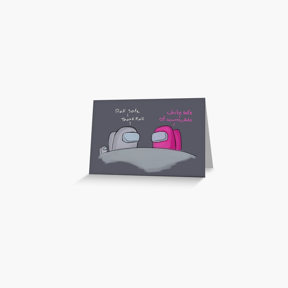 Among Us - Pink Safe Greeting Card