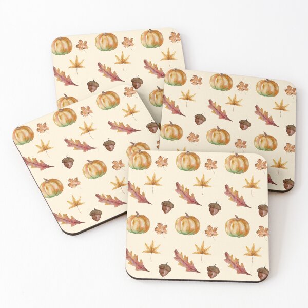 Item preview, Autumn Pattern, pumpkins, leaves, acorns designed and sold by MeliCollective.