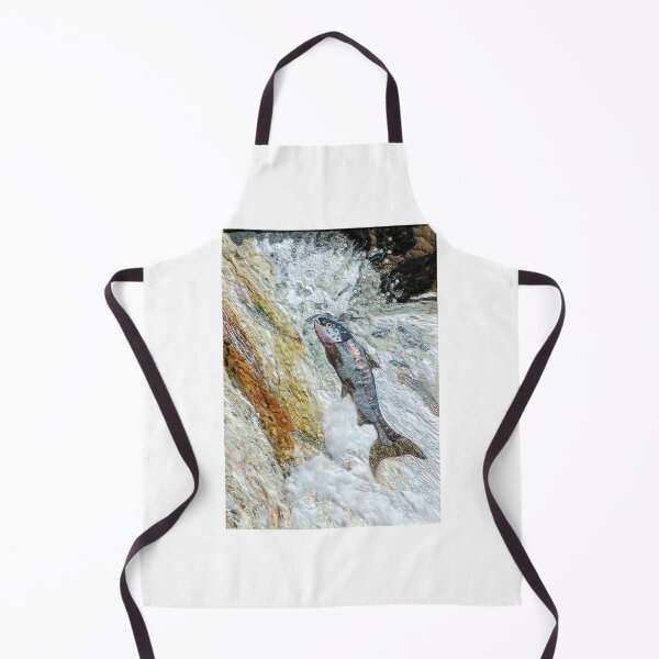 Item preview, Salmon leaping up waterfall designed and sold by NisaKiley.