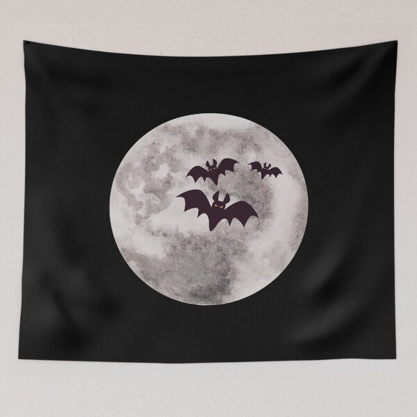 Item preview, Halloween Bats on Full Moon designed and sold by TeeZoneZtore.