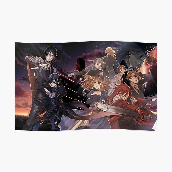 Black Butler en bateau Poster