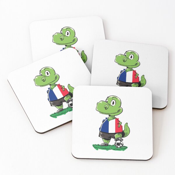 Item preview, Soccer Dinosaur - French / France designed and sold by iHeartDinosaurs.