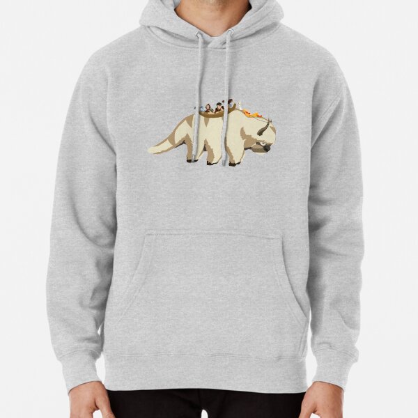 Team Avatar on Appa (including Suki) Pullover Hoodie