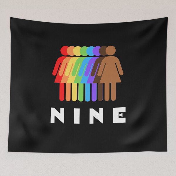 Artikelvorschau, RBG Neun Frauen in der Regenbogensolidarität des Obersten Gerichtshofs entworfen und verkauft von DesignsofNote.