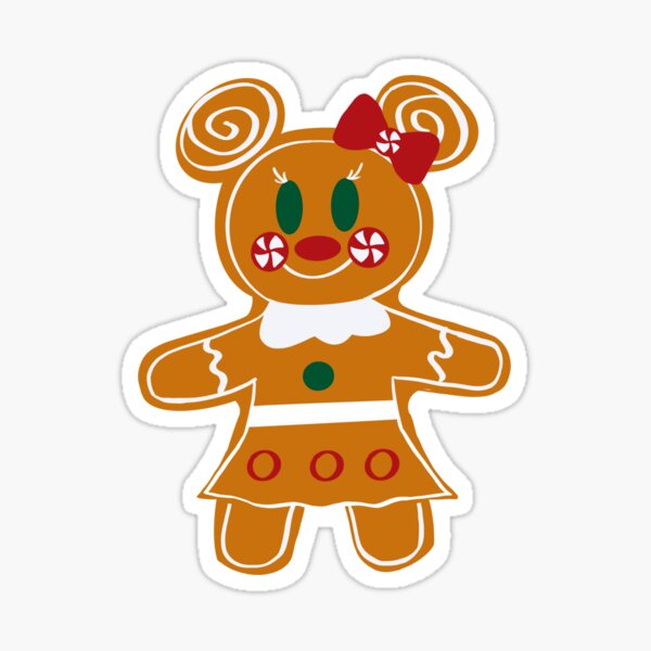 Gingerbread Mouse Girl Sticker