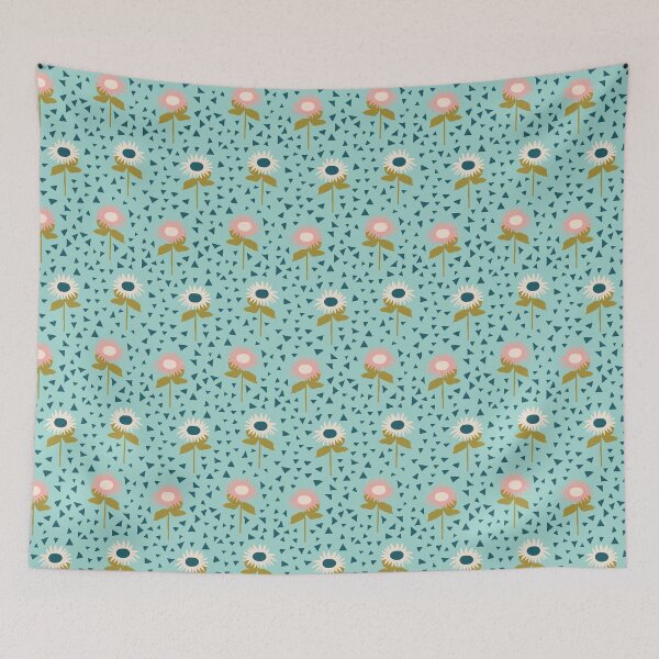 Item preview, Flower and Triangles Pattern designed and sold by Ildiko Sipos.