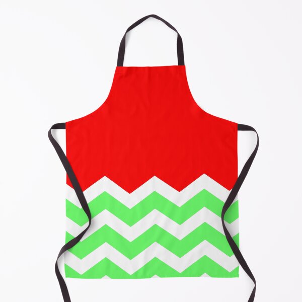 Item preview, CHRISTMAS CHEVRON HALF PATTERN | LIGHT GREEN AND WHITE| RED SOLID BACKGROUND designed and sold by ozcushionstoo.