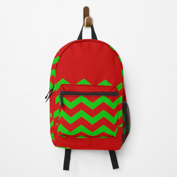 Item preview, CHEVRON CHRISTMAS HALF PATTERN WITH SOLID RED AND BRIGHT GREEN  designed and sold by ozcushionstoo.