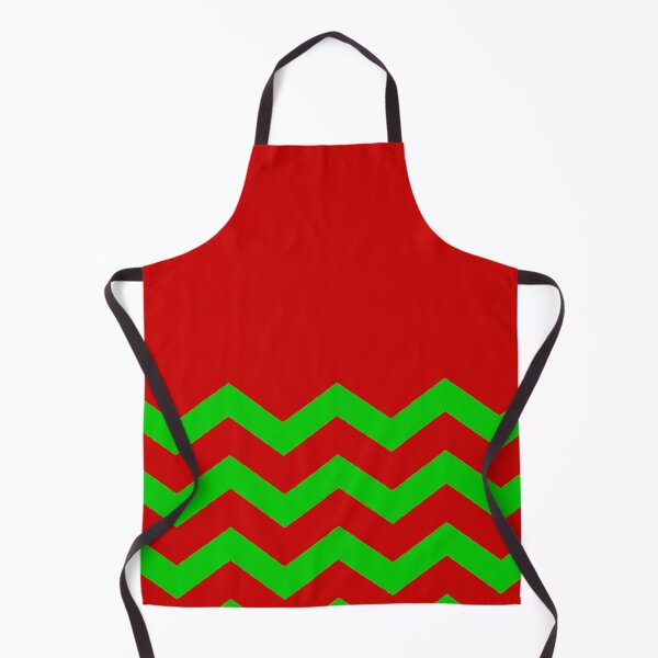 Item preview, CHEVRON CHRISTMAS HALF PATTERN WITH SOLID RED AND BRIGHT GREEN designed and sold by ozcushionstoo.