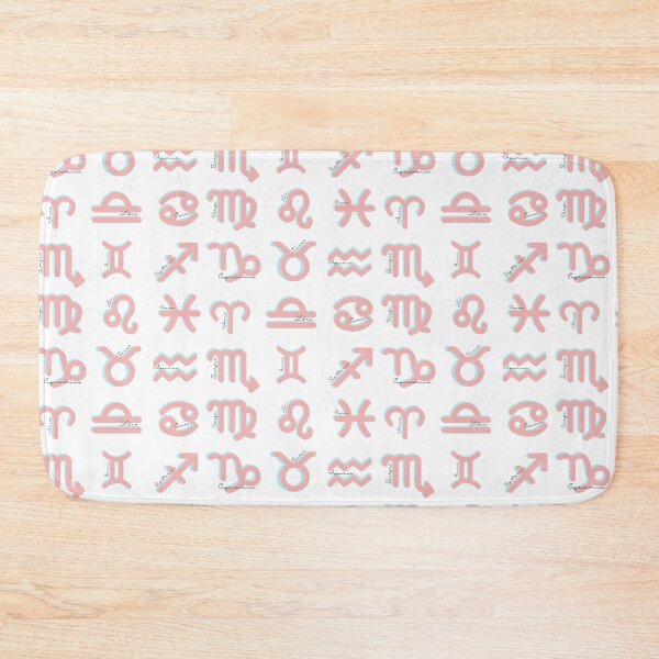 Item preview, Minimalist Zodiac signs pack pastel pink and teal colors with black handwritten text designed and sold by milkasweet.
