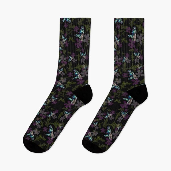 Item preview, Copy of Bee with orchid and flowers black background designed and sold by Caroline Bochud.
