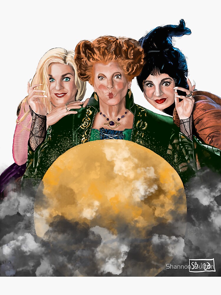 The Sanderson Sisters - Hocus Pocus Halloween Painting Sticker for Sale by  Shannon Burton