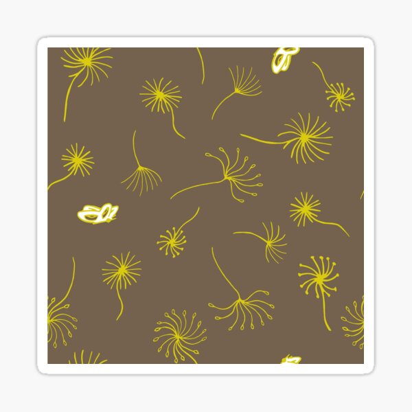 Brown and yellow lion's mouth Sticker