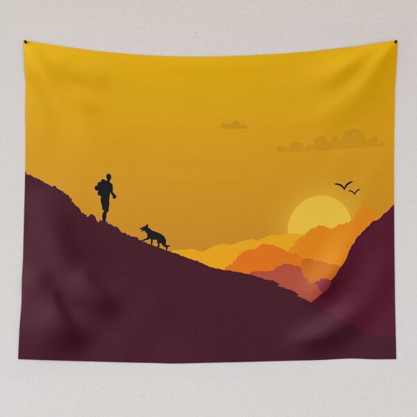Item preview, Hiking with a German Shepherd  designed and sold by dogMematic.