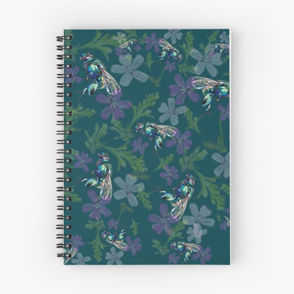 Item preview, Bee with orchid and flowers green background designed and sold by Caroline Bochud.