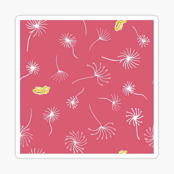 Magenta lion mouth Sticker