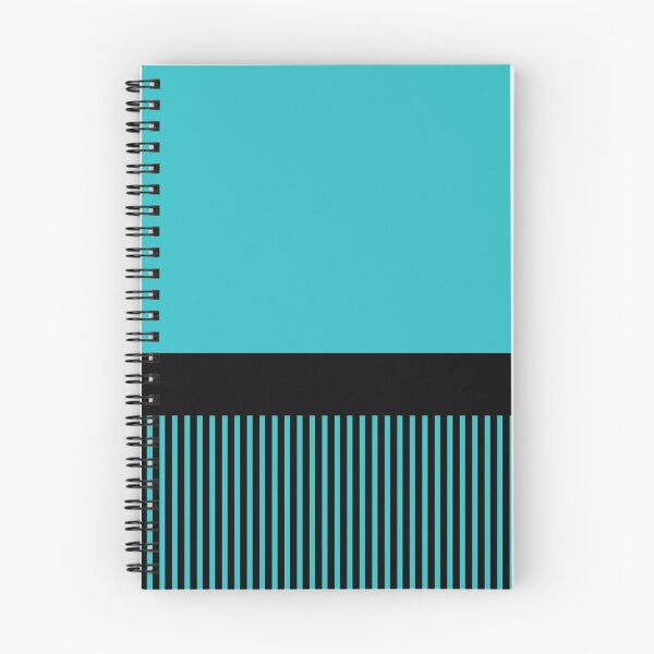 Item preview, Trendy Turquoise Teal Chic Black Stripes designed and sold by Beverly Claire Kaiya.