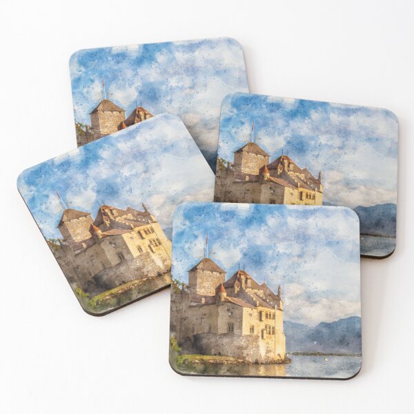 Item preview, Chillon Castle in Montreux Watercolor designed and sold by lugamor.