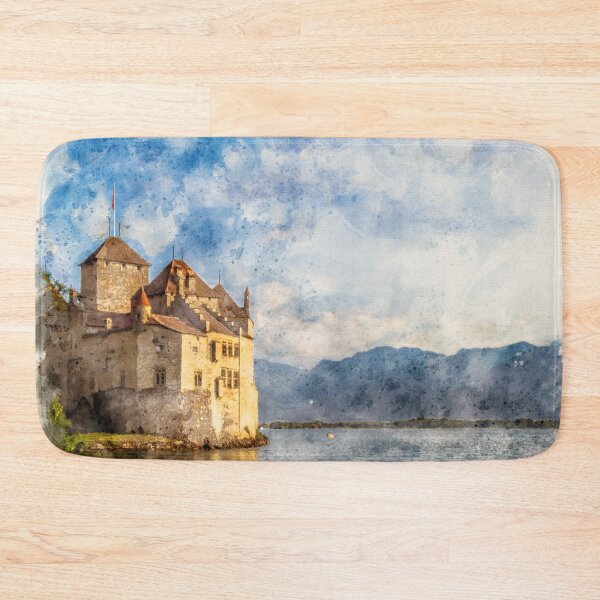 Item preview, Chillon Castle in Montreux Watercolor designed and sold by lugamor.