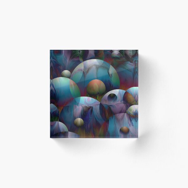 Orbs 2: round spheres abstract Acrylic Block
