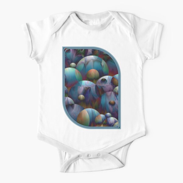 Orbs 2: round spheres abstract Short Sleeve Baby One-Piece