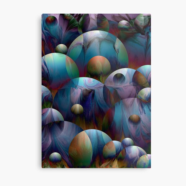 Orbs 2: round spheres abstract Metal Print