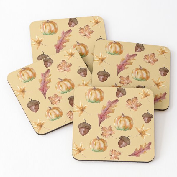 Item preview, Autumn pattern, pumpkins, leaves, acorns designed and sold by MeliCollective.
